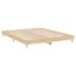 Estructura de cama sin colchón roble Sonoma 200x200