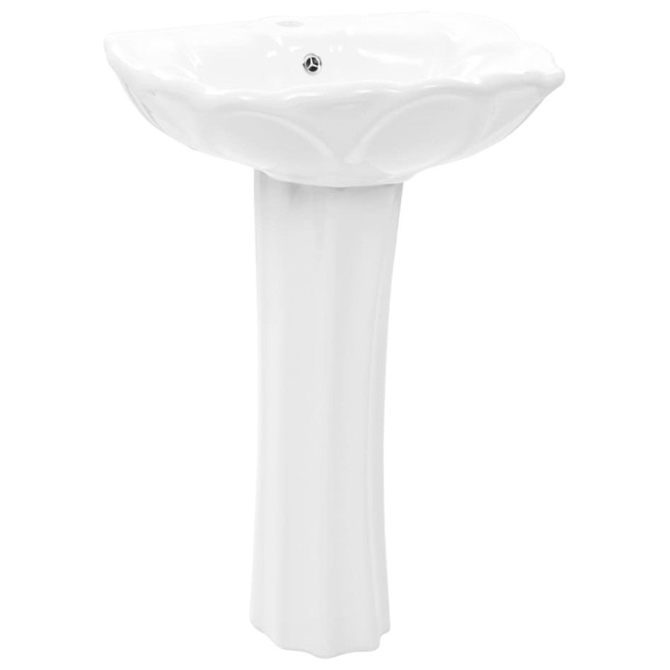 Lavabo de pie de cerámica blanco 580x510x200