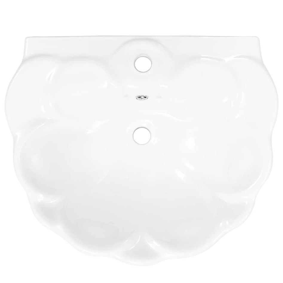 Lavabo de pie de cerámica blanco 580x510x200