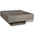 Mesa de centro cuadrada madera maciza de mango marrón