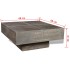 Mesa de centro cuadrada madera maciza de mango marrón