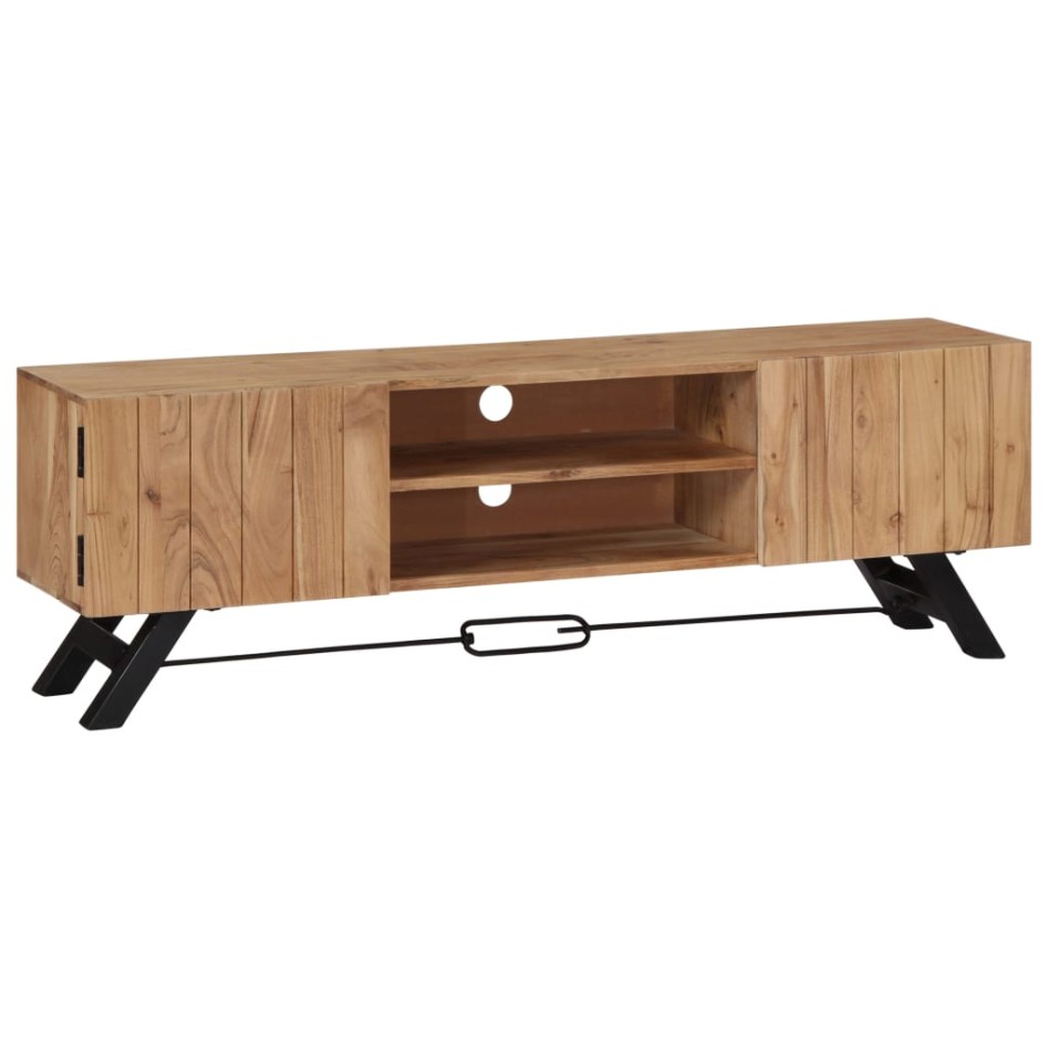 Mueble de TV madera maciza de acacia 140x30x45