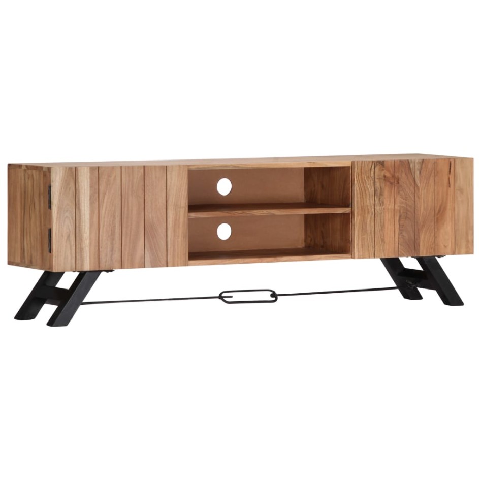 Mueble de TV madera maciza de acacia 140x30x45