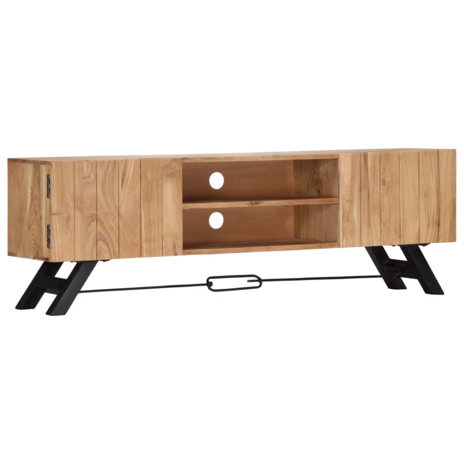 Mueble de TV madera maciza de acacia 140x30x45