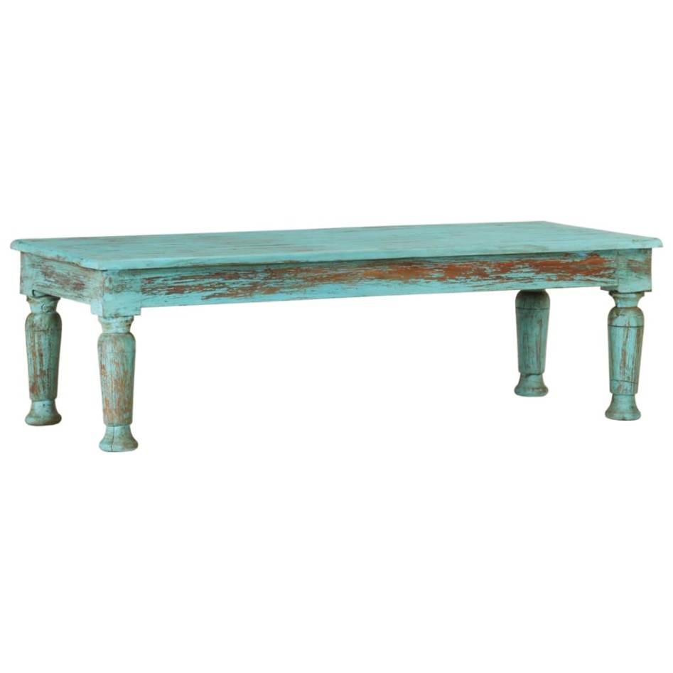 Mesa de centro de madera maciza reciclada 110x50x34