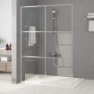 Mampara de ducha vidrio ESG transparente plateado 140x195 cm