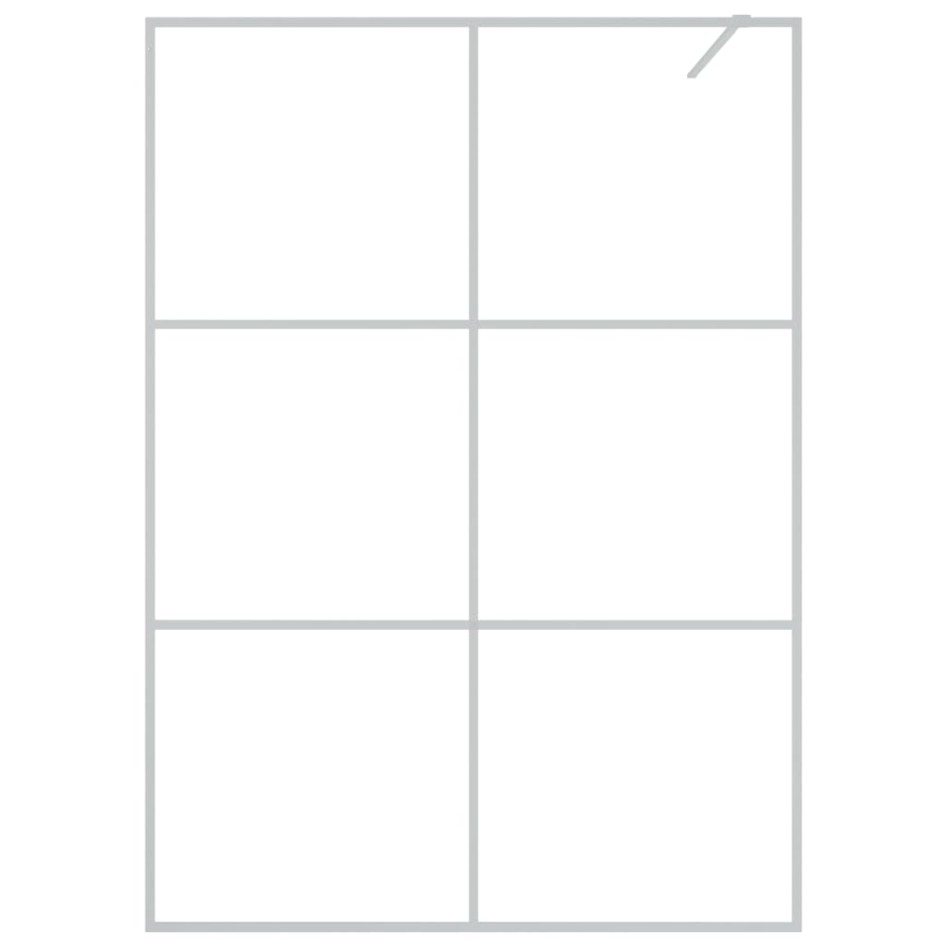 Mampara de ducha vidrio ESG transparente plateado 140x195
