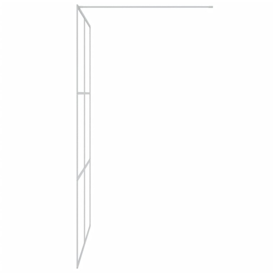 Mampara de ducha vidrio ESG transparente plateado 140x195