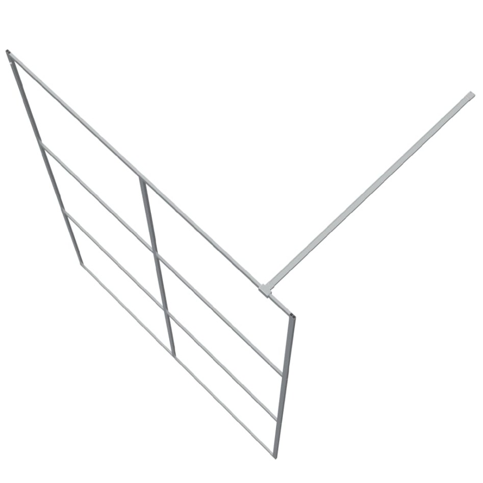 Mampara de ducha vidrio ESG transparente plateado 140x195