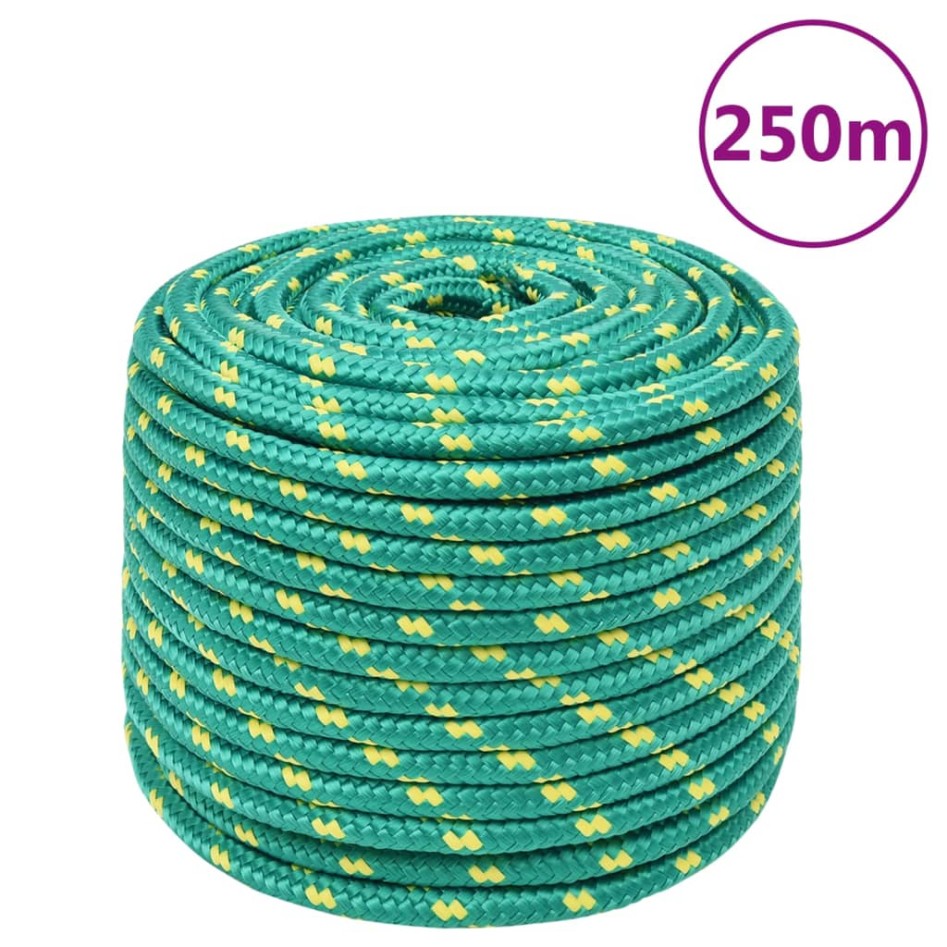 Cuerda de barco polipropileno verde 14 mm 250