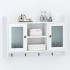 Armario de pared estante expositor vidrio MDF blanco