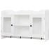 Armario de pared estante expositor vidrio MDF blanco