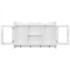 Armario de pared estante expositor vidrio MDF blanco