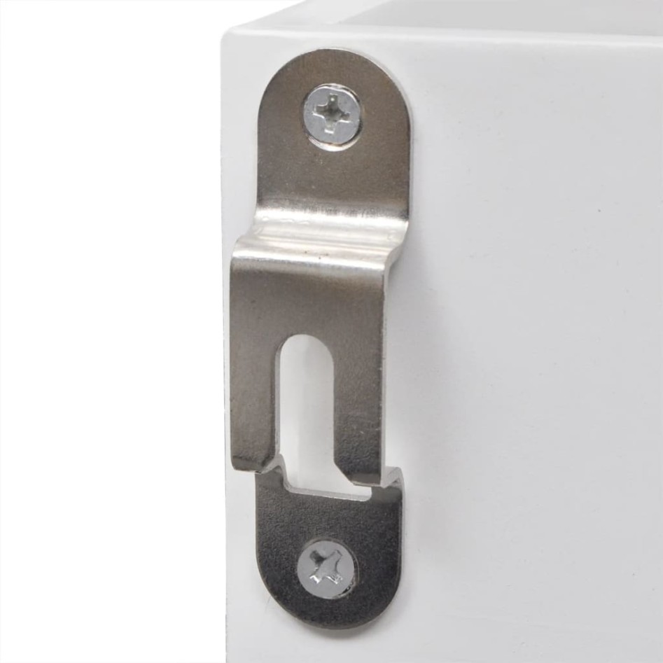 Armario de pared estante expositor vidrio MDF blanco