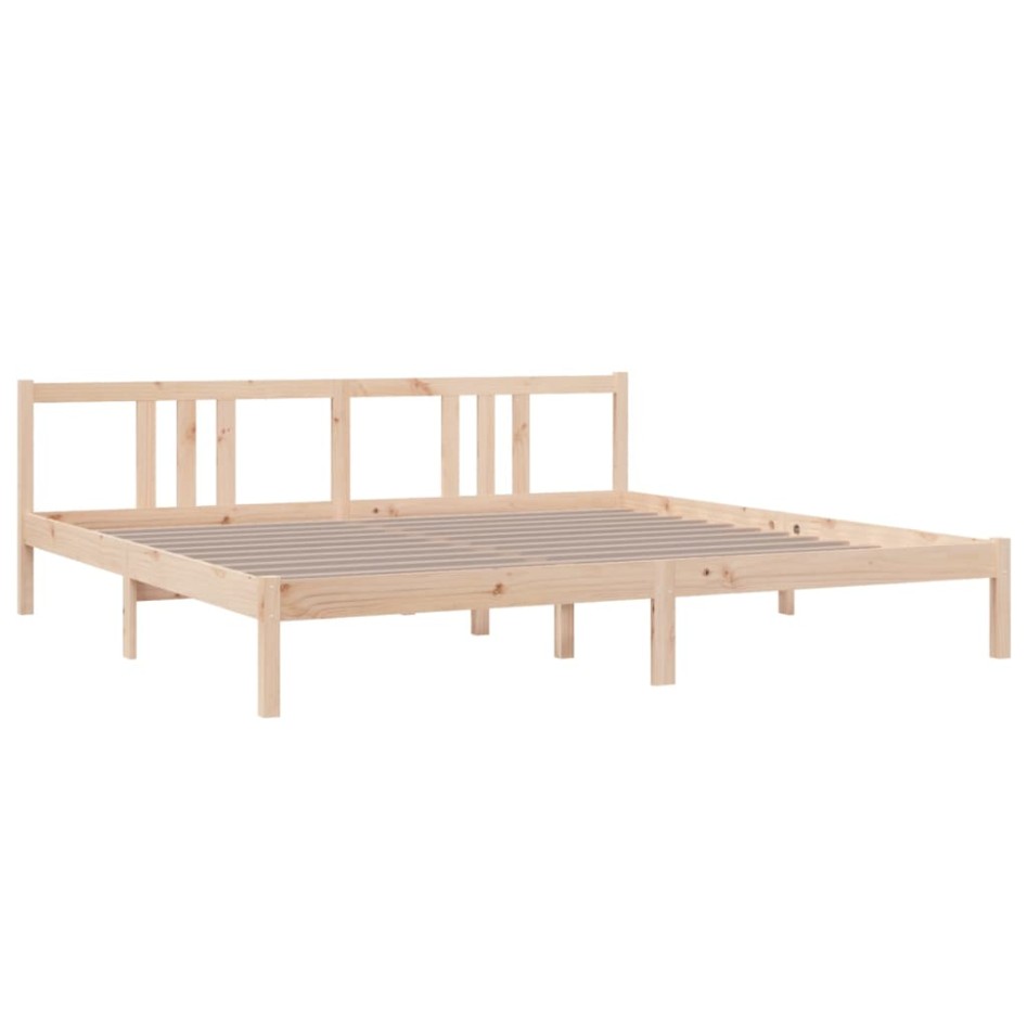 Estructura de cama sin colchón madera maciza 200x200