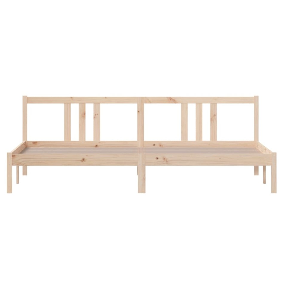 Estructura de cama sin colchón madera maciza 200x200