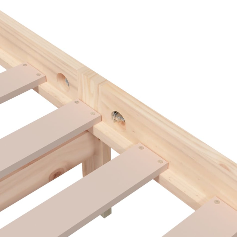 Estructura de cama sin colchón madera maciza 200x200