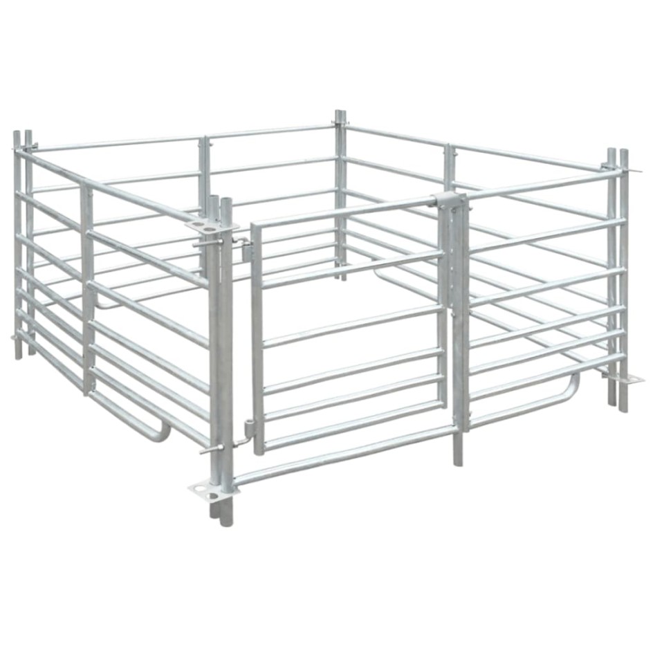 Corral para ovejas de 4 paneles acero galvanizado 137x137x92
