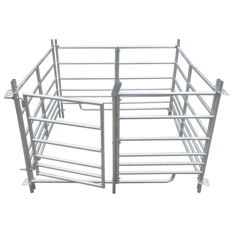 Corral para ovejas de 4 paneles acero galvanizado 137x137x92