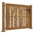 Puerta de jardín acero corten diseño bambú 105x80