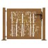 Puerta de jardín acero corten diseño bambú 105x80