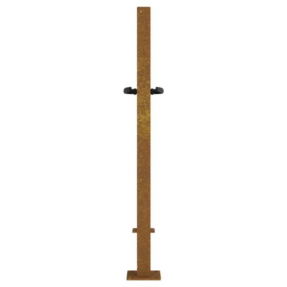 Puerta de jardín acero corten diseño bambú 105x80