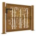 Puerta de jardín acero corten diseño bambú 105x80
