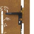 Puerta de jardín acero corten diseño bambú 105x80