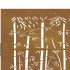 Puerta de jardín acero corten diseño bambú 105x80