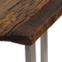 Mesa consola madera reciclada y acero 120x35x76