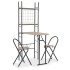 Conjunto de comedor plegable con estante 3 piezas MDF y