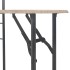 Conjunto de comedor plegable con estante 3 piezas MDF y