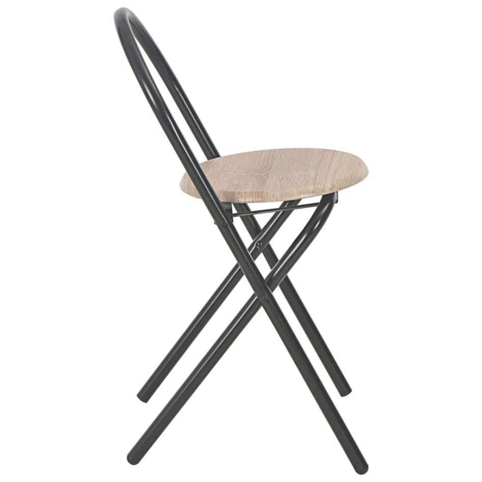 Conjunto de comedor plegable con estante 3 piezas MDF y