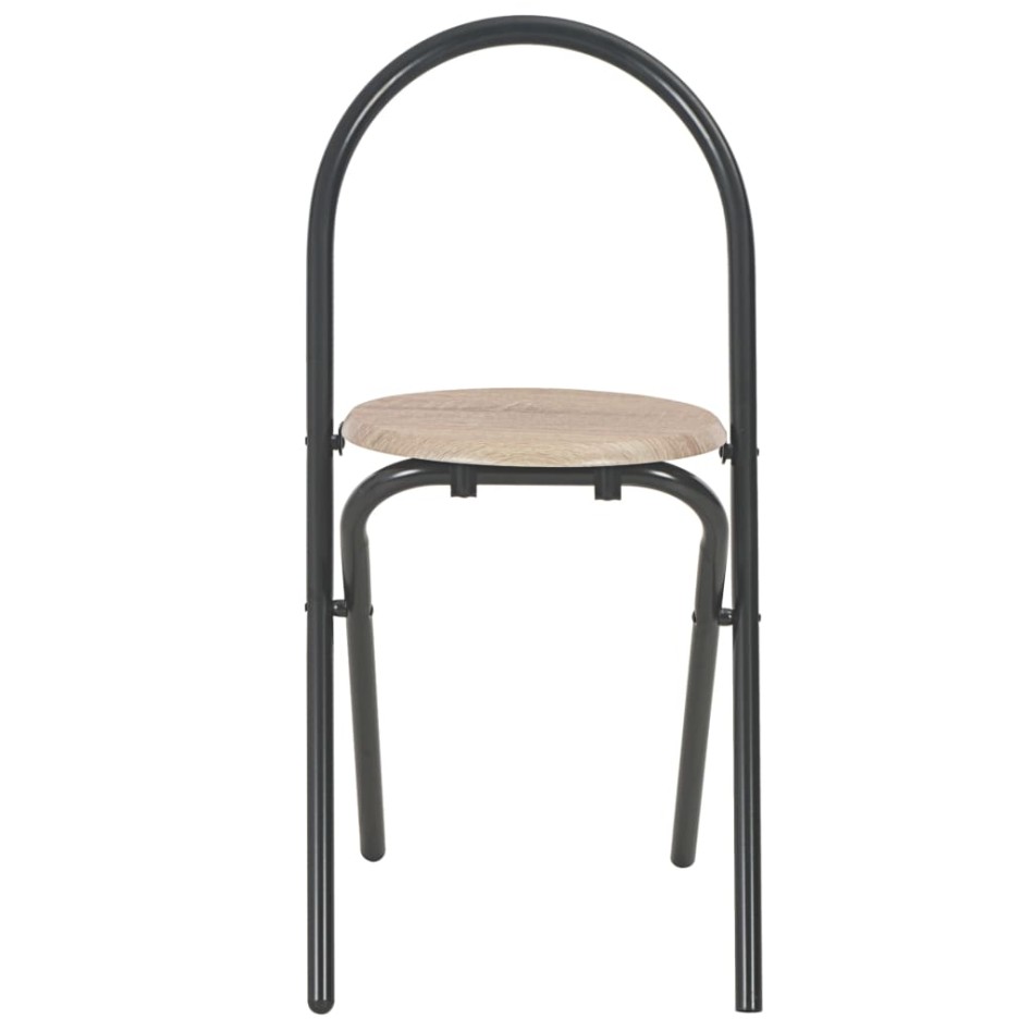 Conjunto de comedor plegable con estante 3 piezas MDF y