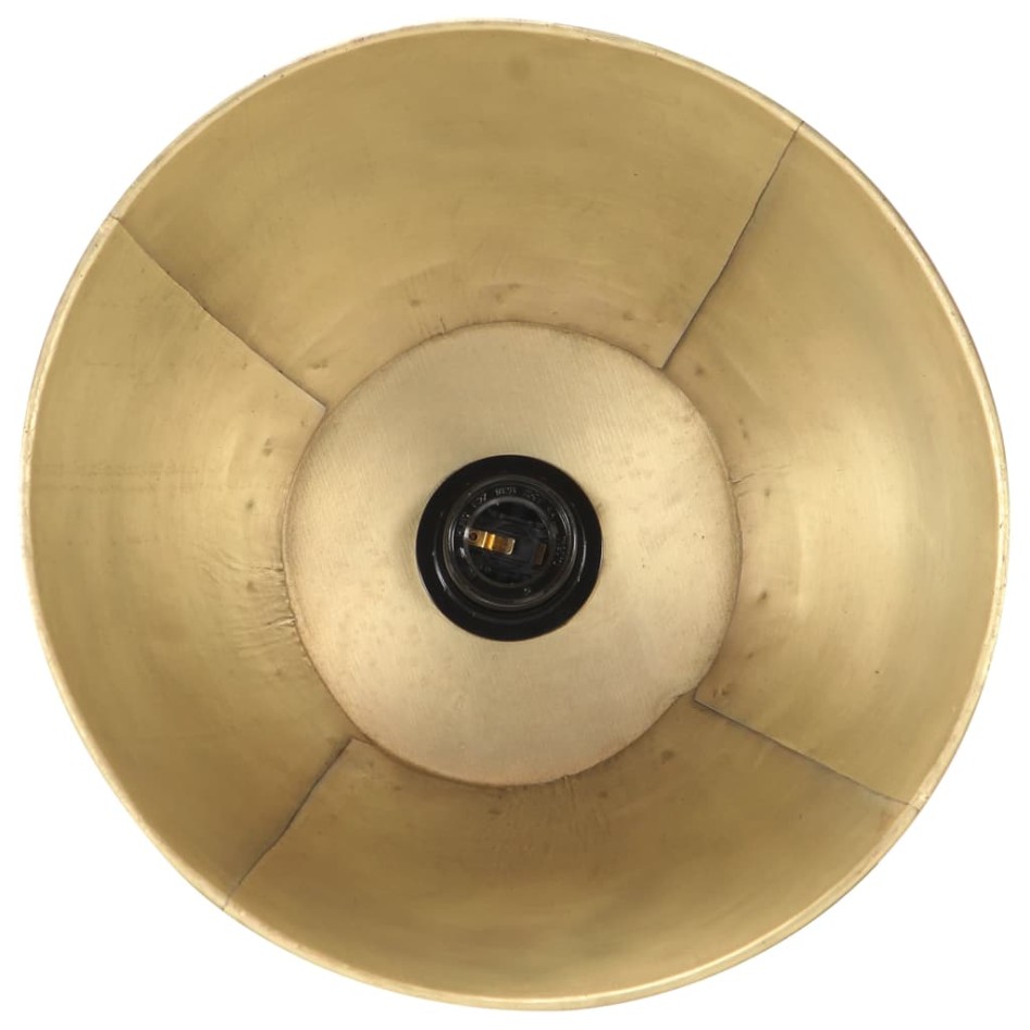 Lámpara de pie 3 pzas madera maciza de mango latón