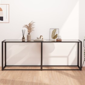 Mesa consola vidrio templado transparente 200x35x75,5