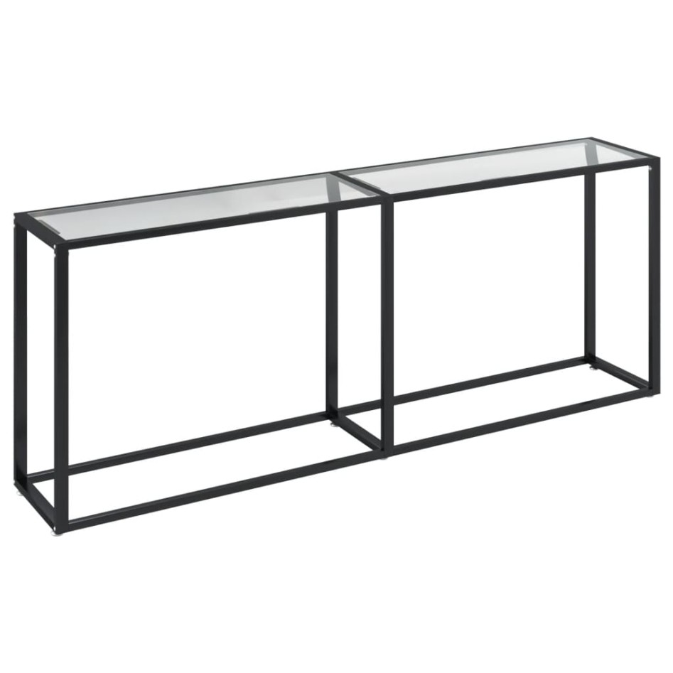 Mesa consola vidrio templado transparente 200x35x75,5