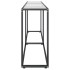 Mesa consola vidrio templado transparente 200x35x75,5
