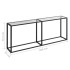 Mesa consola vidrio templado transparente 200x35x75,5