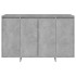 Aparador de madera contrachapada gris hormigón 120x41x75