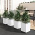 Jardineras 4 unidades polipropileno blanco 30x30x37