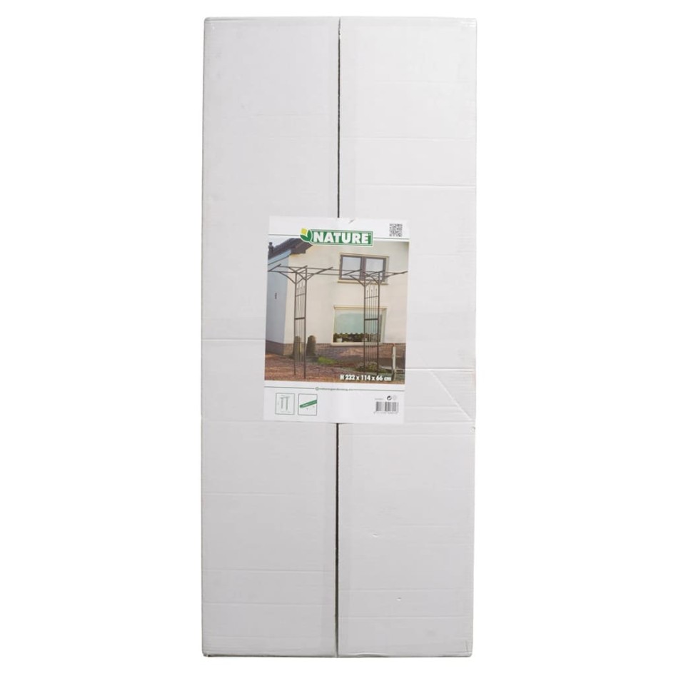 Nature Arco para jardín de metal negro 114x66x232