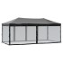 Carpa para fiestas plegable con paredes laterales negra 3x6