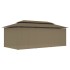 Cenador con cortinas gris taupe 180g/m² 600x298x270