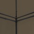 Cenador con cortinas gris taupe 180g/m² 600x298x270