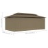 Cenador con cortinas gris taupe 180g/m² 600x298x270