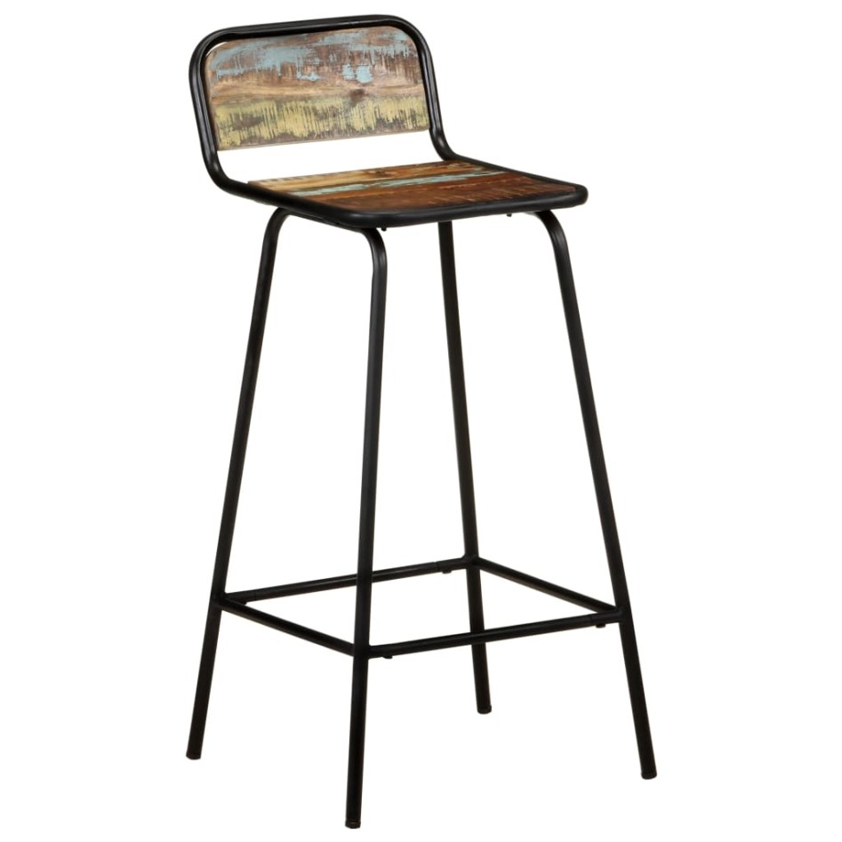 Taburetes de cocina 4 unidades madera maciza