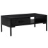 Mesa de centro madera maciza de pino negro 90x50x35