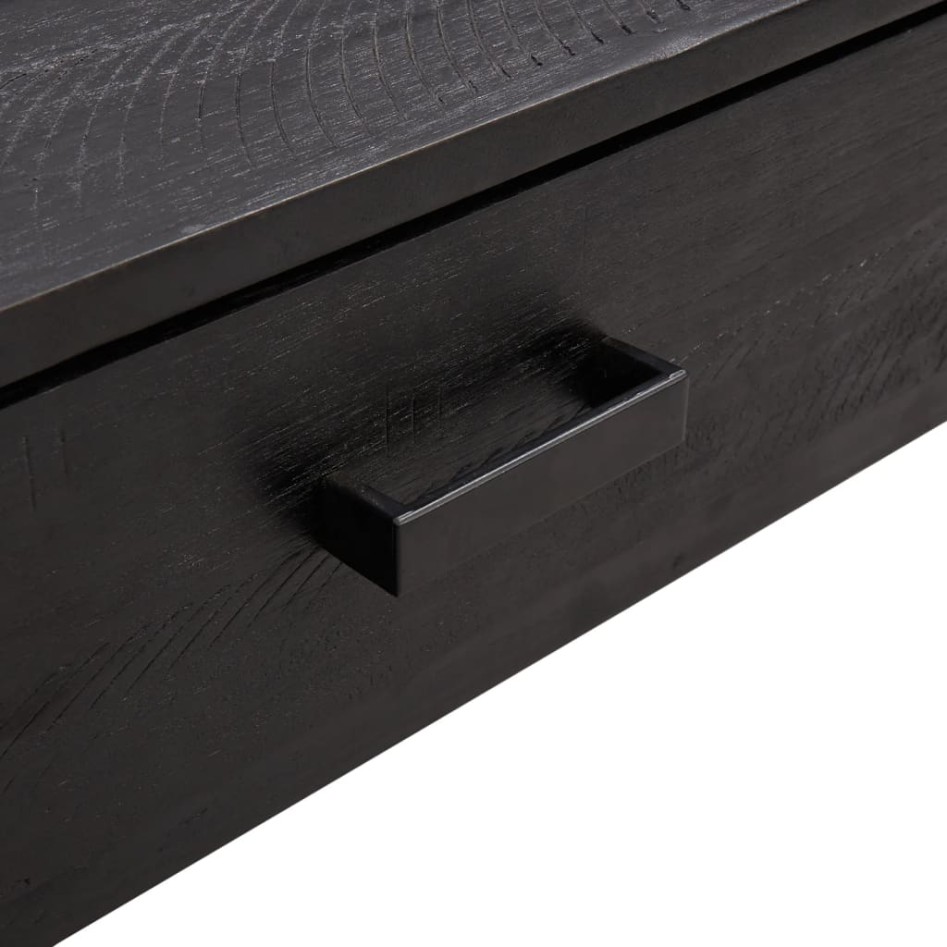 Mesa de centro madera maciza de pino negro 90x50x35