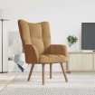 Sillón de relax de terciopelo marrón